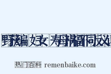野获编·妇女·寿母祸福不同反义词是什么意思的图片